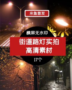 街道路灯实拍高清视频素材下载