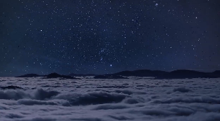 星空海水奔涌意境视频素材