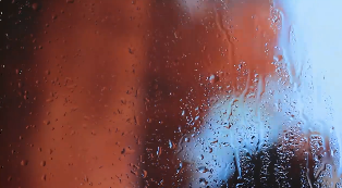 雨后窗户雨滴视频素材