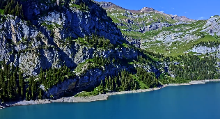 瑞士山河航拍美景短视频素材