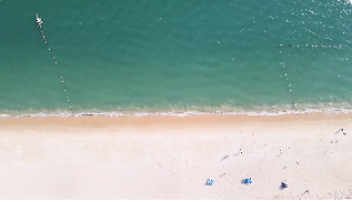 海滩沙滩海水人群治愈短视频素材