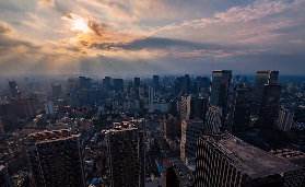 天府之国成都昼夜航拍景色短视频素材