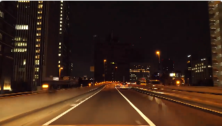 日本夜间道路开车视频素材