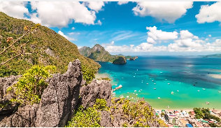 海中景色山头美景短视频素材