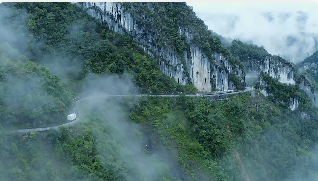 航拍湘西乌江最美盘山路云海短视频素材