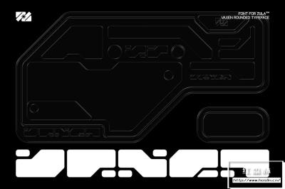 【字体】未来科幻赛博朋克工业HUD几何Y2K品牌标题设计英文字体 Vaxen-Rounded Variable Font