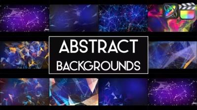 【FCPX插件】9种抽象科技感点线粒子线条连接背景动画 Abstract Backgrounds