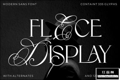 【字体】时尚优雅图文排版艺术签名设计无衬线英文字体 Flece Display – Modern Sans Font