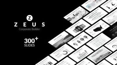 【AE模板】300组黑白素雅公司企业商务图标信息宣传包装动画 Zeus Corporate Builder