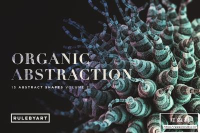 【PNG素材】15张微生物形状抽象艺术纹理创意设计合成素材 Organic Abstraction Vol.2