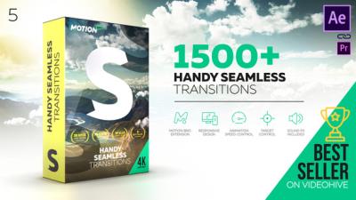 【AE脚本/模板】1500组扭曲透视旋转超级无缝转场预设 Original Seamless Transitions Pack v5.1