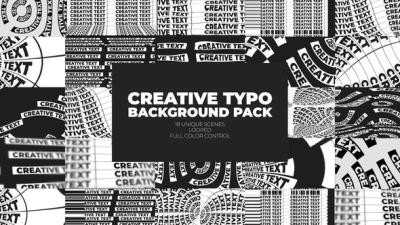 【FCPX插件】18种酷炫创意文字标题背景循环动画 Creative Typo Background Pack