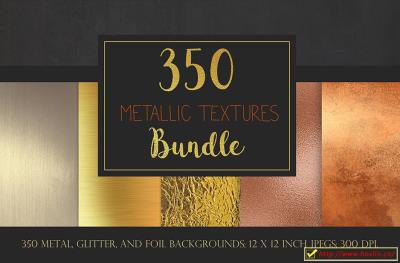 【图片素材】350款各种金属质感纹理背景图片素材 Metallic textures bundle