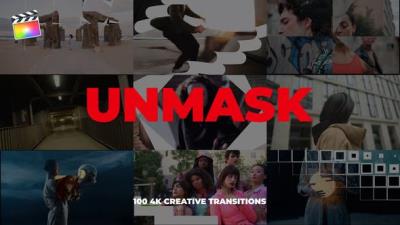 【FCPX插件】100个简单图形蒙版遮罩转场过渡FCPX中文插件 Unmask – 100 Transitions