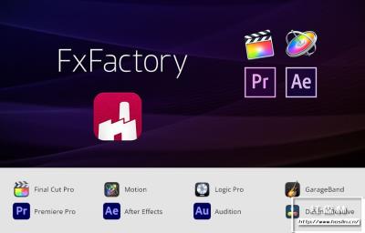 【FCPX插件】Mac电脑FCPX/AE/PR超强视觉特效插件包 FxFactory 8.0.2 全功能版