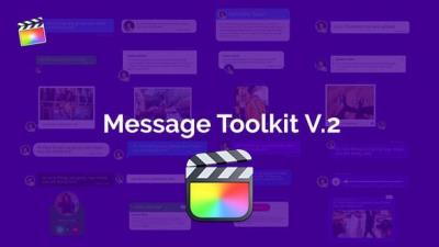 【FCPX插件】30个手机短信社交聊天语音视频弹窗对话动画包 Message Toolkit V.2