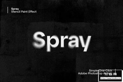 【PS动作】模糊艺术真实颗粒喷涂雾化效果PS动作 Studio 2am – Spray：Stencil Spray Paint Effect