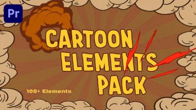 【PR模板】100个二维手绘卡通MG运动图形元素动画 Cartoon Elements Pack