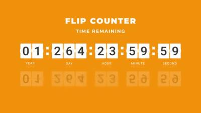 【AE模板】数字时钟翻页倒计时动画模板 Flip Counter