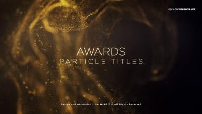 【AE模板】漂亮抽象金色粒子颁奖典礼文字标题开场片头 Awards Particles Titles