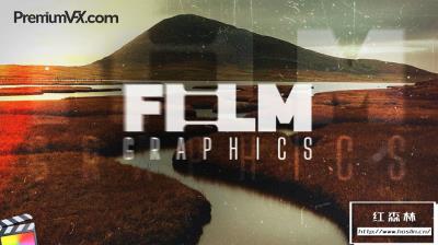 【FCPX插件】时尚大气电影标题字幕调色转场效果工具包 PremiumVFX – Film Graphics