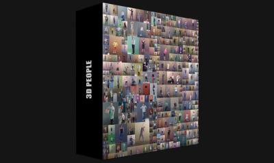 【C4D模型】458个C4D三维扫描人物姿势模型合集 3D PEOPLE – Mega Collection for Cinema 4D 完整版