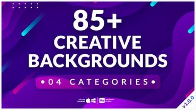 【AE模板】85种创意彩色渐变图形循环背景动画 Creative Backgrounds