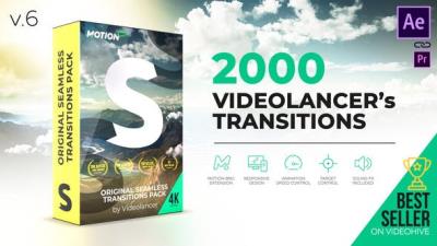 【AE脚本】2000组扭曲透视旋转超级无缝转场预设 Original Seamless Transitions Pack v6