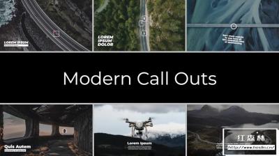 【FCPX插件】9个现代定点标注文字标题展示介绍动画 Modern Call Outs