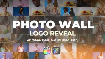 【FCPX模板】多画面网格视频墙展示片头动画 Photo Wall Logo Reveal