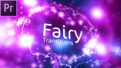 【PR模板】26种精美漂亮魔法粒子拖尾转场特效(含音效) Fairy Transitions