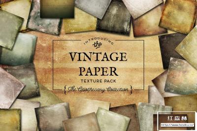 【图片素材】40张复古泛黄潮湿老旧纹理纸张图片素材 Vintage Paper Textures Apothecary