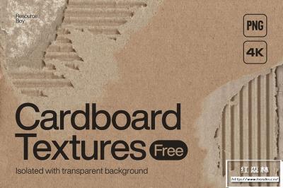 【PNG素材】100个撕裂纸板纸箱边缘纹理创意设计图片素材 100 Torn Cardboard Textures