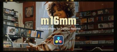 【达芬奇插件】30组复古电影效果胶片边框调色预设 motionVFX – m16mm DVR：Retro Film Effects