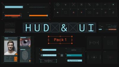 【AE模板】55个科技感HUD信息数据图形UI界面元素动画 HUD & UI