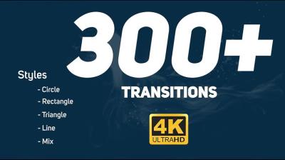 【4K视频素材】320个图形遮罩转场动画4K序列帧视频素材 Transitions Pack