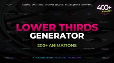 【PR预设】400种文字动作类型渐变配色生成器 Lower Thirds Generator