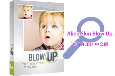 【PS插件】图像无损放大PS插件 Alien Skin Blow Up  V3.1.4.387 中文版 支持Win/Mac