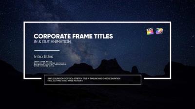 【FCPX插件】15组带边框段落文字标题展示动画 Frame Titles