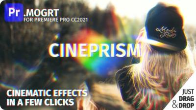 【PR模板】小清新唯美棱镜折射逼真光效叠加特效 CinePrism – Cinematic Effects