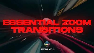 【达芬奇预设】40组常用缩放变焦冲击转场过渡预设 Essential Zoom Transitions for DaVinci Resolve