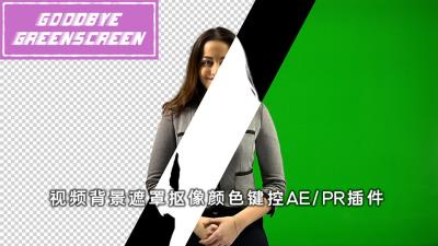 【AE/PR插件】人工智能视频背景遮罩抠像颜色键控插件 Goodbye Greenscreen v1.9.4 Win离线完整版