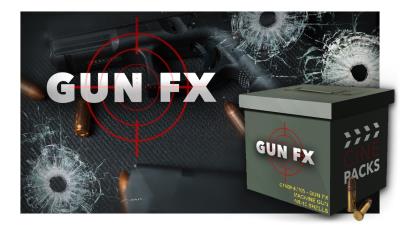 【4K视频素材】32个3D枪模型枪口射击火花闪光特效 CinePacks Gun FX