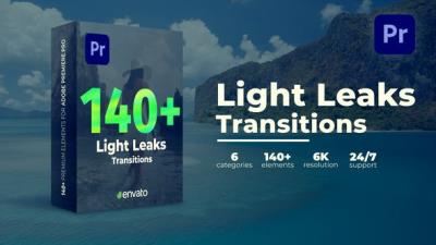 【PR模板】140个镜头炫光叠加过渡转场预设动画 Light Leaks Transitions – Pr