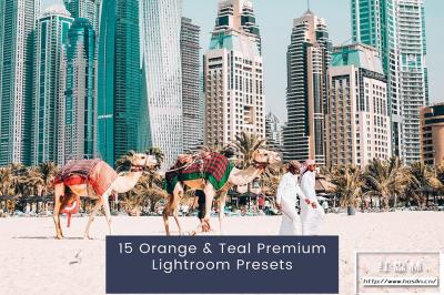 【LR预设】15款青橙色人像旅拍风光摄影调色Lightroom预设 15 Orange & Teal Premium Lightroom Presets