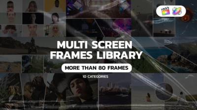 【FCPX插件】86个多种网格排版动态分屏预设效果插件汉化中文版 Multi screen frames library