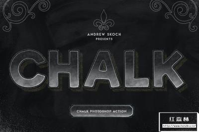 【PS动作】手写板书粉笔字手绘效果Photoshop动作 Chalk Lettering – Photoshop Action