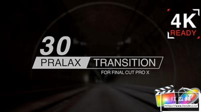 【FCPX插件】30种图形切割玻璃折射视差转场动画 Parallax Transitions 支持4K