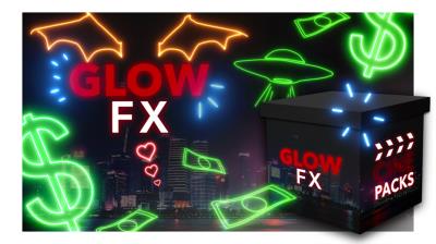 【4K视频素材】85个手绘发光线条霓虹闪烁图形动画叠加素材 CinePacks Glow FX