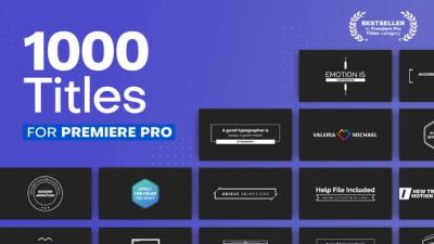 【AE/PR模板】1000个文字标题字幕条排版动画 Mogrt Titles – 1000 Animated Titles v8.1.2